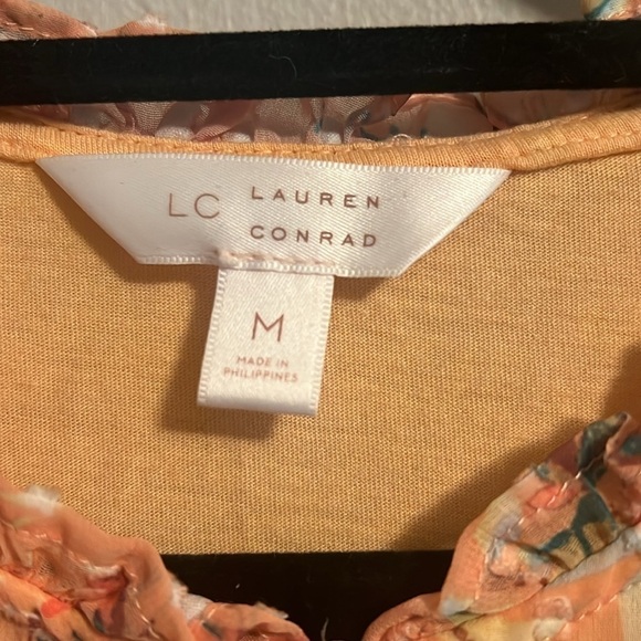 👚Lauren Conrad blouse size M boho Romantic Flowy Sheer - Picture 4 of 10